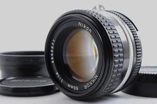 Nikon NIKKOR AI-S 50mm F1.4 MF Standard Lens For F Mount w/HR-4 Hood MINT Japan