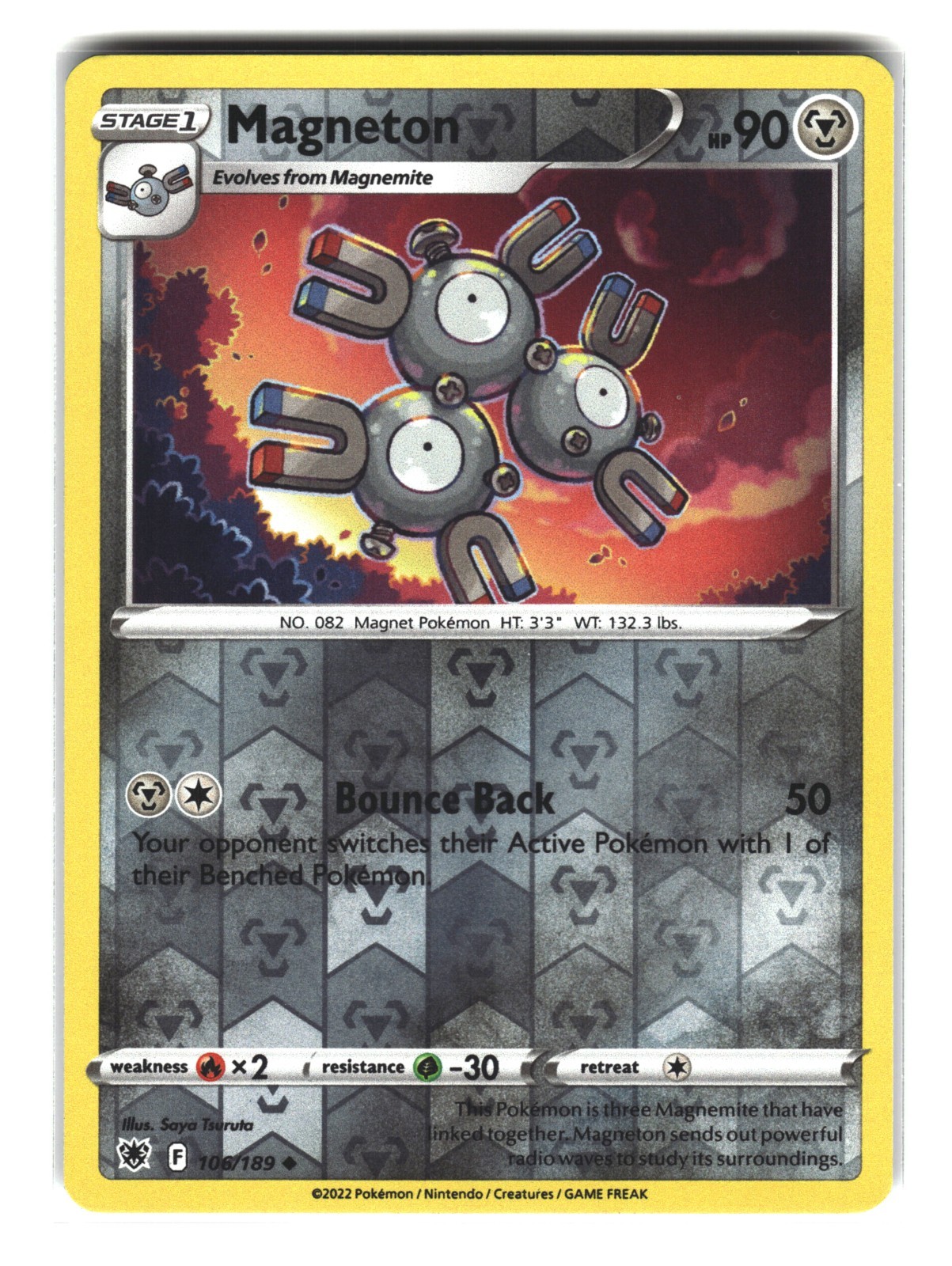 Magneton 106/189 Pokemon Card Astral Radiance Reverse Holo 