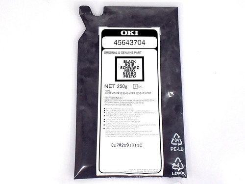 Original OKI 45643704 Developer Black Entwickler Schwarz 70K Seiten für ES9475 - 第 1/1 張圖片