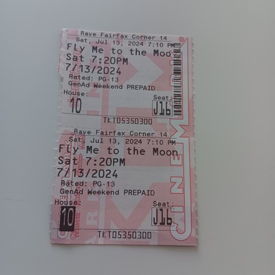 Vintage Movie Ticket Stub - Fly Me To The Moon 