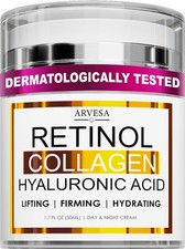 Retinol Cream for Face with Collagen 1.7 Fl Oz Pack of 1 , White