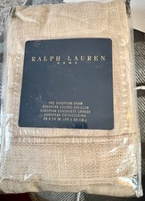 NIP VERY RARE RALPH LAUREN PALMDALE LINEN EURO SHAM 1  TAN