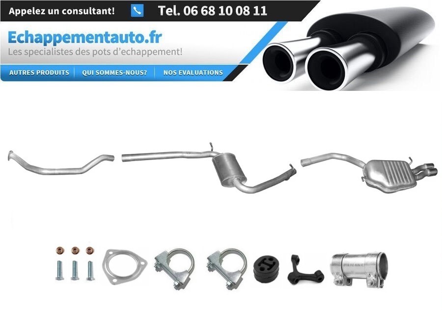 Échappement Audi A4 B7 résout le bruit et la fuite kit arrière 1.9 2.0 TDi complet