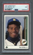 1989 KEN GRIFFEY JR. PSA 9 MINT ROOKIE DONRUSS HOF MARINERS CLASSIC SHARP #1 RZC