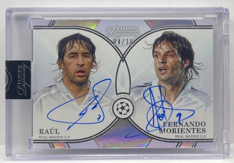 2024-25 Topps Dynasty UCC Soccer Black Raul Fernando Morientes Dual AUTO #4/10