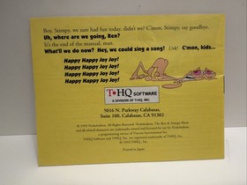 Ren and Stimpy Show Buckeroos! Instruction Booklet manual - no game NES Nintendo