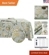 Rectangle Table Cloth,100 Waterproof Tablecloth Oil Proof Spill Proof Vinyl ...