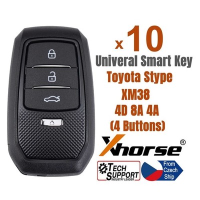 10x Xhorse Universal Smart Remote Key for Toyota XM38 4 Button XSTO01EN for VVDI