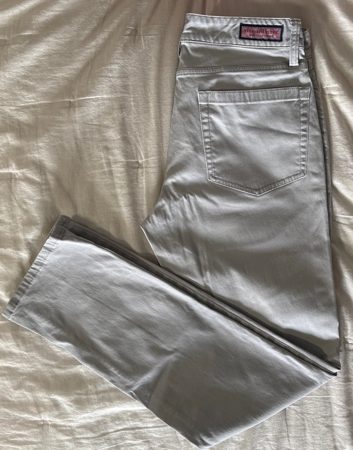 EUC Vineyard Vines Slim Pant 5 Pocket 28x32 Grey Jeans Cotton Blend