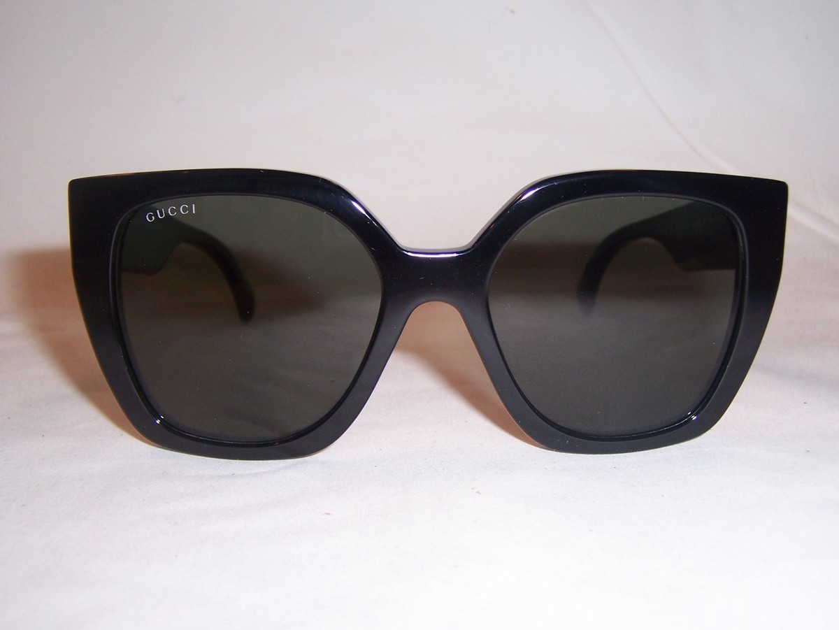 NEW GUCCI SUNGLASSES GG 1300S 001 BLACK HAVANA/GRAY 55MM AUTHENTIC