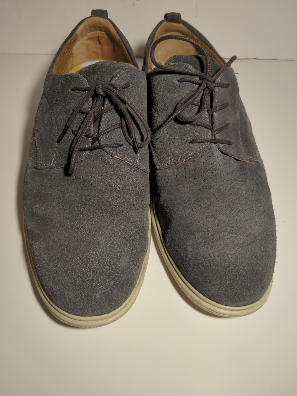 SAOLA Scarpe eleganti Oxford Amberjack Derby uomo taglia 11 grigio pelle scamosciata pizzo