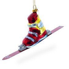Ski Boot Blown Glass Ornament