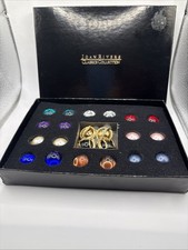 Joan Rivers Earrings Set Interchangeable 10 Colors Pierced Round Gold Tone Box