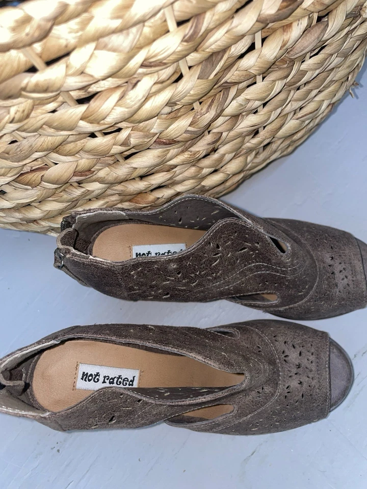 Women's Peep Toe Cutout Suede Booties - Image 2 of 3