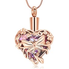 Butterfly Urn Necklaces for Ashes Urn Jewelry for Human Pet Ashes for Women H...