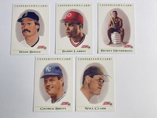 1991 SCORE COOPERSTOWN 5 CARDS OF SET CLARK HENDERSON LARKIN BRETT BOGGS