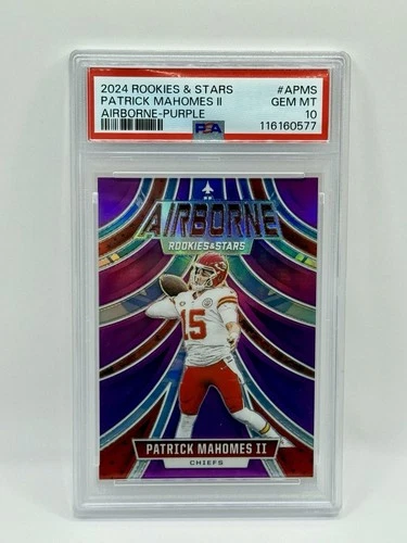 2024 Rookies & Stars Patrick Mahomes II Airborne Purple /35 PSA 10!!! POP 3!