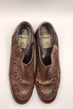 Mocassins Vintage Tamaris “Nachos” 39 Cuir Marron Ajouré – Chaussures Femme...