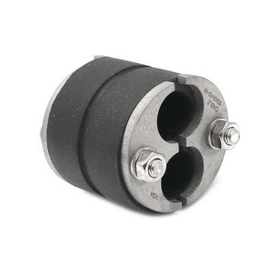 50mm Mauerdurchführung für 2 Kabel/Rohre 10-16mm, geteilt