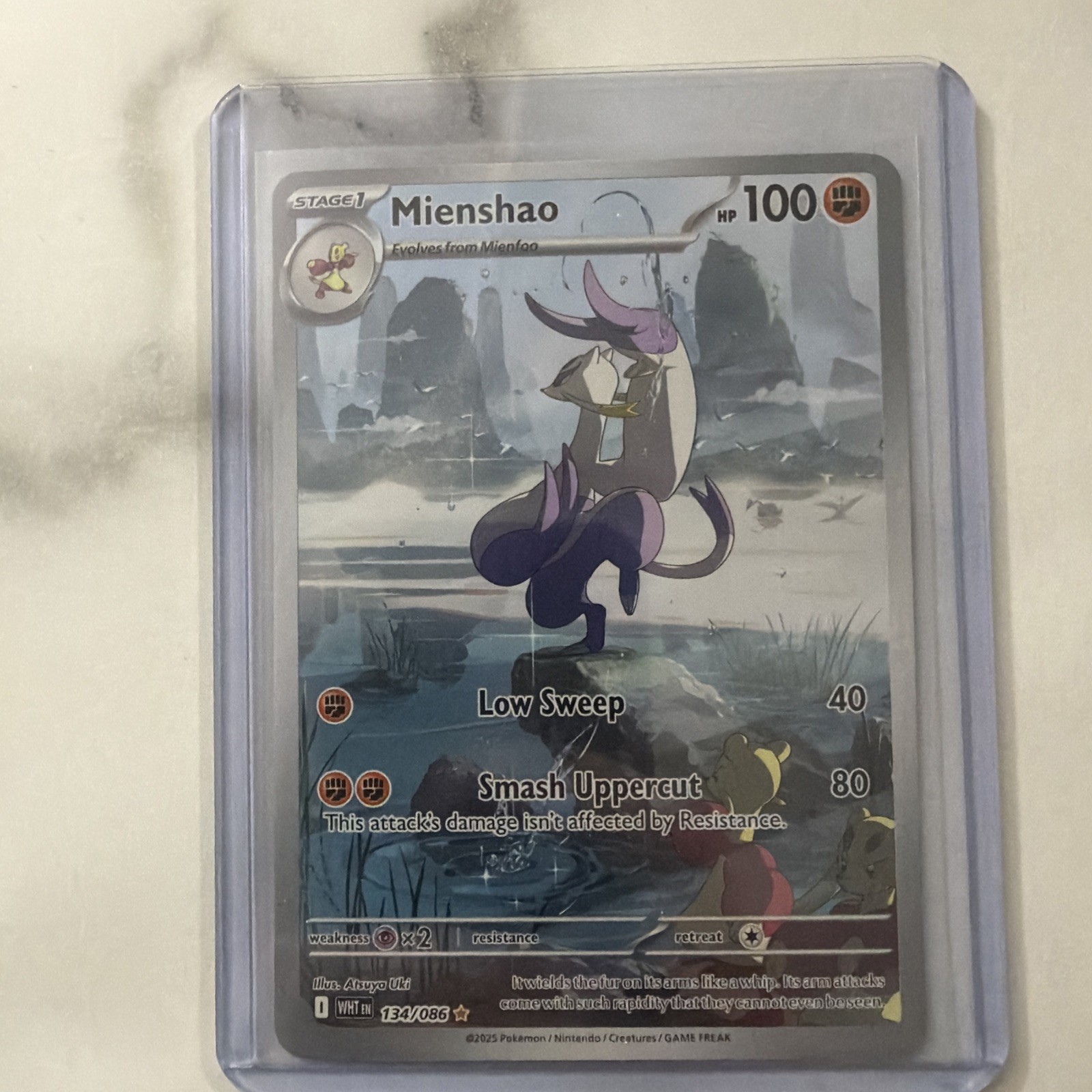 Pokémon TCG White Flare Mienshao Card 134/086 Illustration Rare NM
