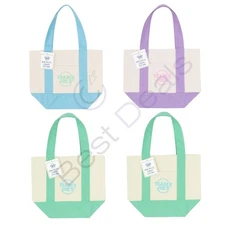 Trader Joe’s Mini Pastel Canvas Tote Bag Set Of 4 Bag Limited (New With Tag)