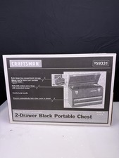 Nib Sears Craftsman 2 Drawer Black Portable Chest Toolbox 59331 Rare Usa Made