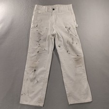 Dickies Sherwin Williams White Carpenter Painter Pants Mens Size Actual 31x28