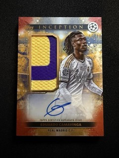 Topps 2024 25 Inception Eduardo Camavinga Wembley Warmup Relic Auto 06/10
