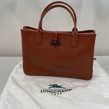 LONGCHAMP in Brown Handbag Roseau classic French elegance with gold Hardware