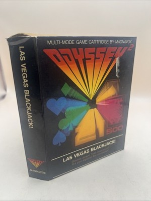 Vintage  Odyssey 2  -  Boxed Game Las Vegas Blackjack with Manual