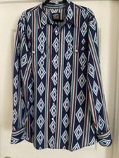 Vtg Roper Western Shirt Mens 2XL USA Made Aztec Multicolor