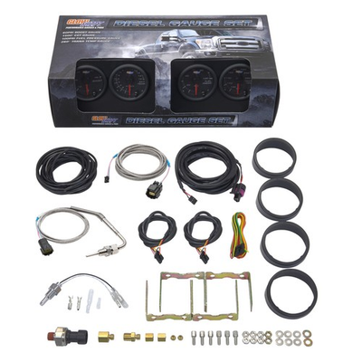 #ad GlowShift Black 7 Diesel Gauge Set w Boost 1500 EGT Trans Temp amp; Fuel PSI $319.99