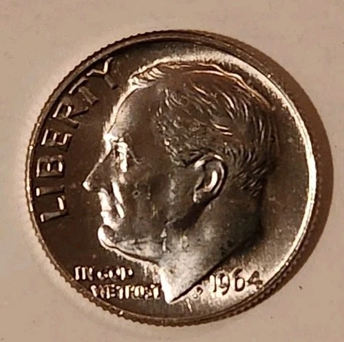 1964 D Roosevelt Dime Uncirculated 90% Silver