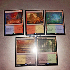 MtG Magic the Gathering, MH2 Set of 5 Fetchlands, Arid Mesa, Marsh Flats