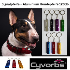 Signalpfeife 120dB Aluminium Pfeife für Hund...
