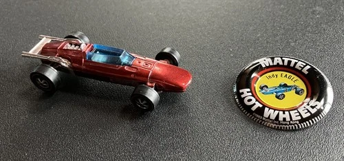 1969 Vintage Hot Wheels Redline Red Indy Eagle w/ Button