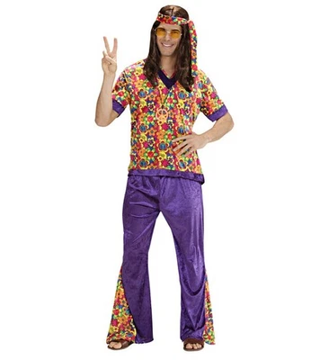 Widmann Hippie Dude Velvet (Shirt, Pants, Headband) (M) Different Colors - Imagen 1 de 4