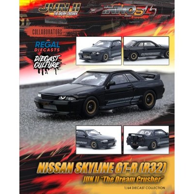 INNO64 - Nissan Skyline GT-R (R32) JUN II Black The Dream Crusher IN64-R32-JUNII