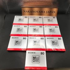 SONY MDW80T MD Blank Minidisc 80 Minutes Recordable Lot of 10 discs set