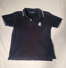 Psycho Bunny Shirt Boy's Youth Sz 14 - 16 Large Black Short Sleeve Polo L