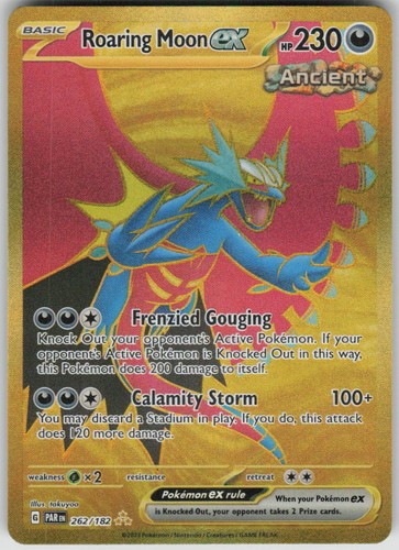 Pokemon Roaring Moon ex 262/182 Paradox Rift Holofoil Hyper Rare NM