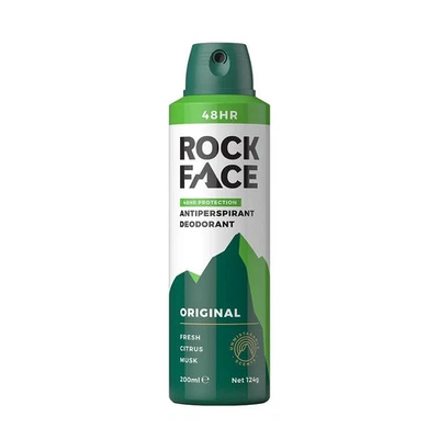 ROCKFACE Rock Face Antiperspirant Deodorant for Men; 200ml; Fresh Citrus; 48hr Protection
