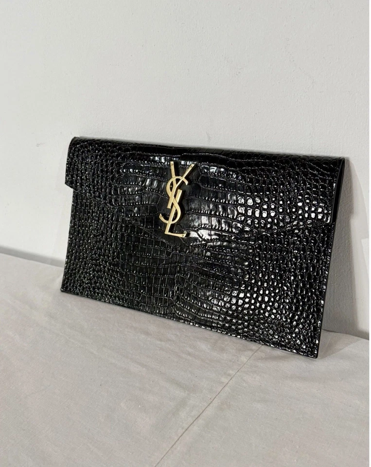 YSL ♥️ Clutch Leder Yves Saint Laurent Damen Tasche - Bild 4 von 4