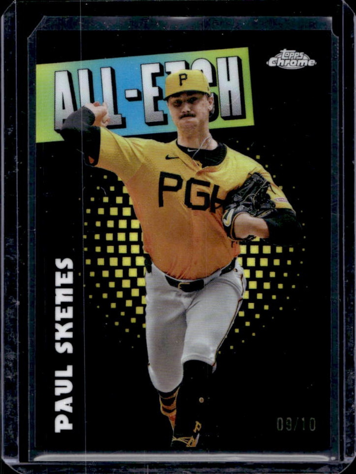 2025 Topps Chrome Paul Skenes All-Etch Black Refractor #9/10 Pirates