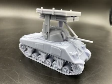 28mm, 1/56, 3D Printed, WW2, US, 75mm Sherman Tank ( Calliope), Bolt Action