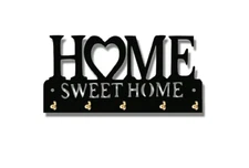 Key Holder for Wall Decorative Key Hooks for Wall with 5Hook Racks Wall Key MDFb