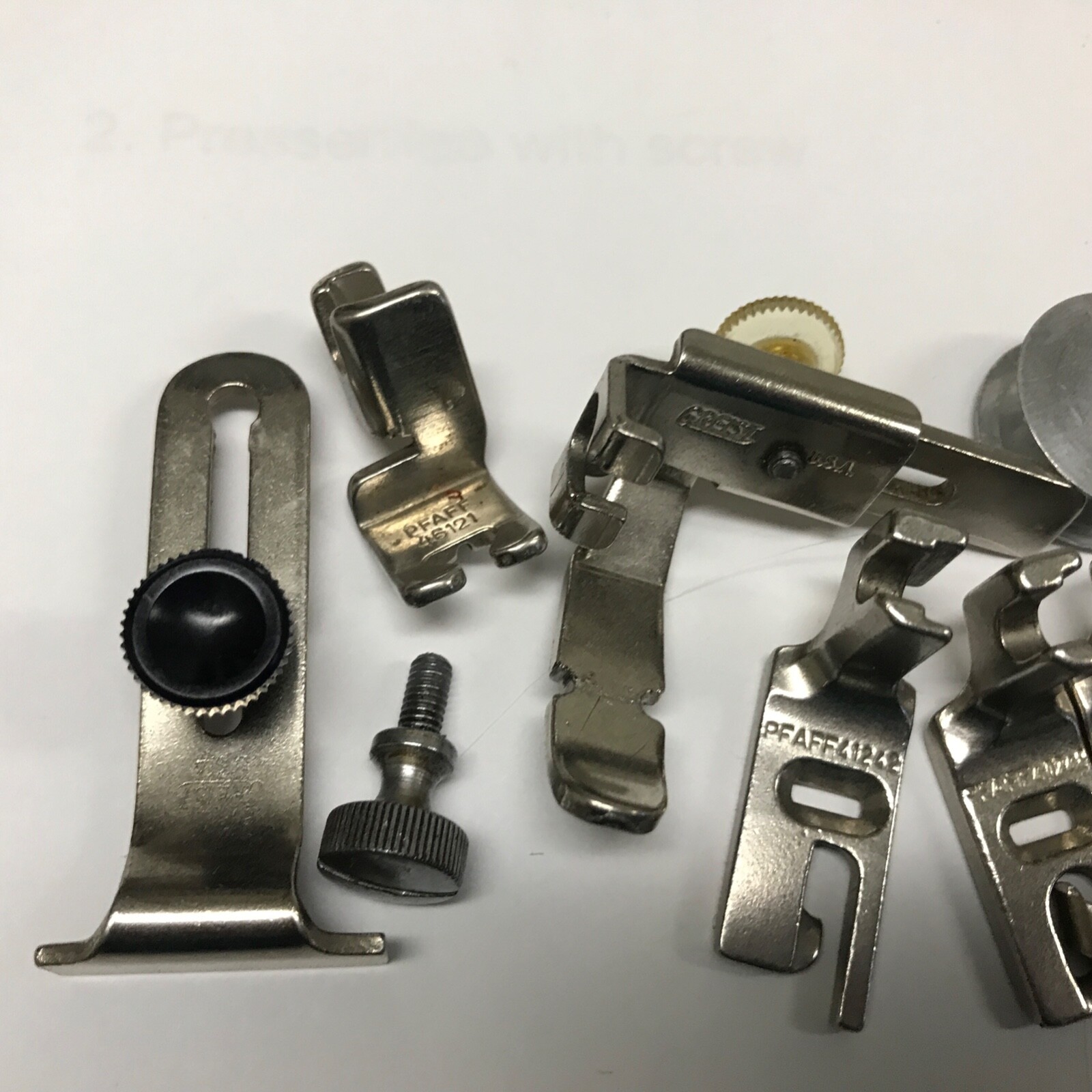 Pfaff 130 sewing machine parts Feet & bobbins +gauge and screw eBay