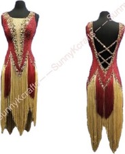 Tassel Latin Dance Dress Clothing Salsa Costume Ballroom Competition SMOOTH