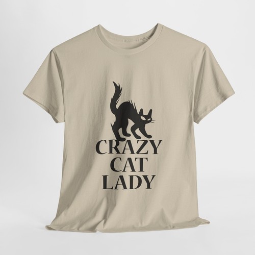 "T-Shirt Cat Lover Unisex schwer Baumwolle ""Crazy Cat Lady""" - Bild 29 von 118