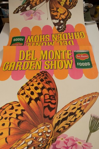 Del Monte Garden Show Butterfly Advertising Bi-Fold Poster (PSTR-3) Sign 70x24.5 - Foto 12 di 12